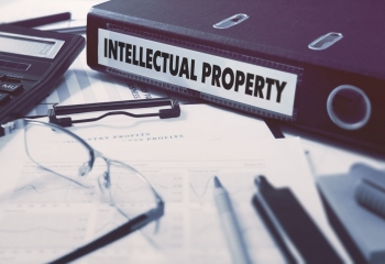 folder with label saying intellectual property